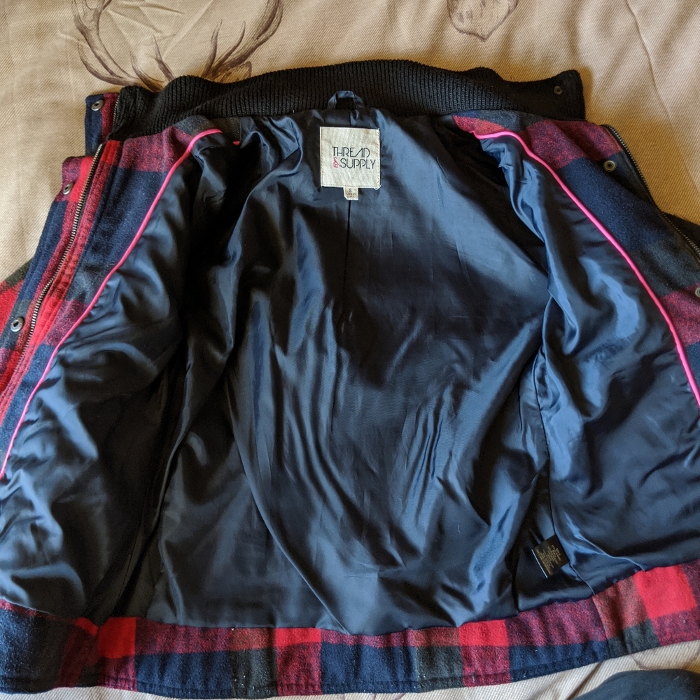 Plaid coat - Picture 6 of 8